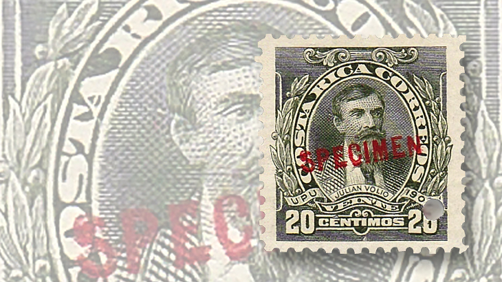 latin-america-costa-rica-julian-volio-llorente-specimen-stamp-later-printing