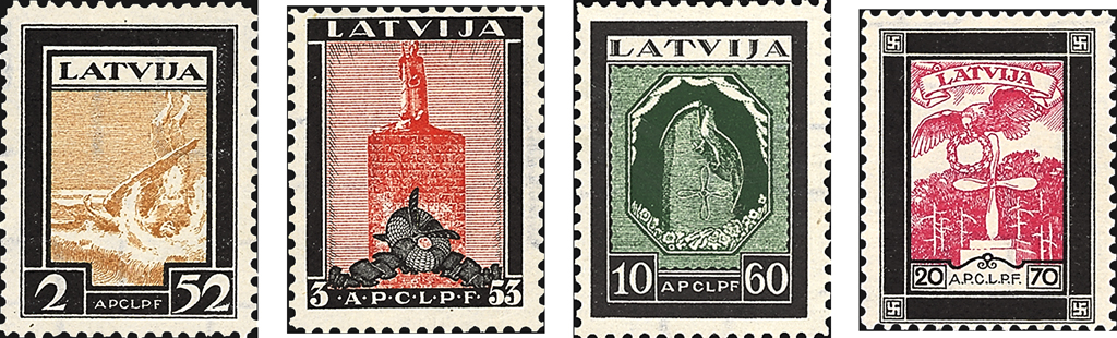 latvia-airmail-semipostal-stamps-1933