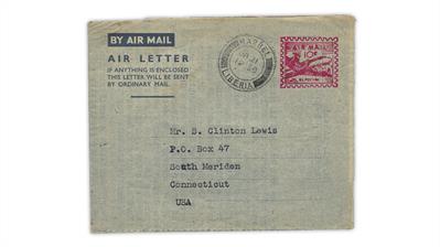 Liberia-1950-dc-4-skymaster-aerogram