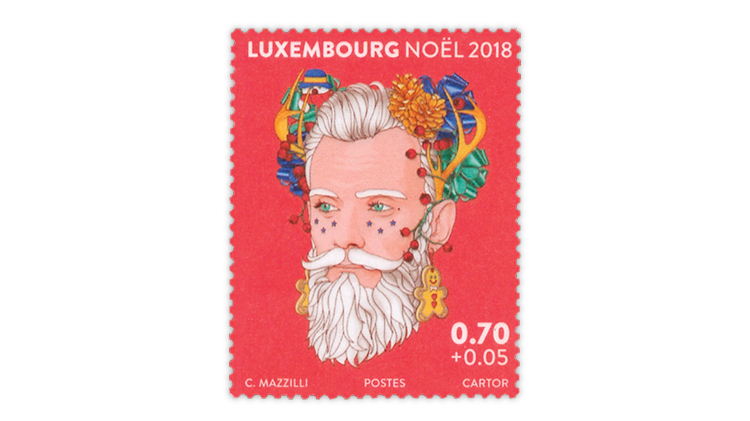 Luxembourg Christmas stamp single