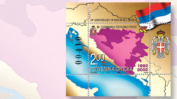 map-federation-bosnia-herzegovina-republika-srpska-stamp