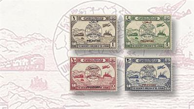 middle-east-stamps-jordan-upu-palestine-overprint-low-denominations