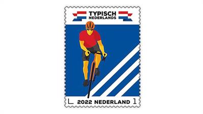 netherlands-2022-typically-dutch-bicyclist-stamp