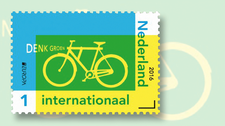 netherlands-commuter-bicycle-europa-stamp