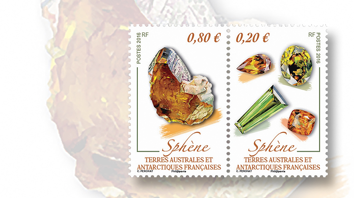 new-stamps-of-the-world-minerals-french-southern-antarctic-territory-titanite