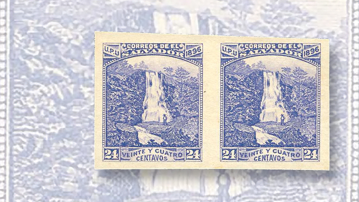 nicholas-seebeck-el-salvador-1896-atehausillas-waterfall-imperforate-pair