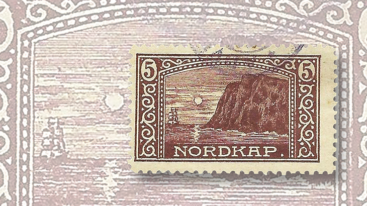 nordic-stamp-scene-norway-north-cape-postcard-label