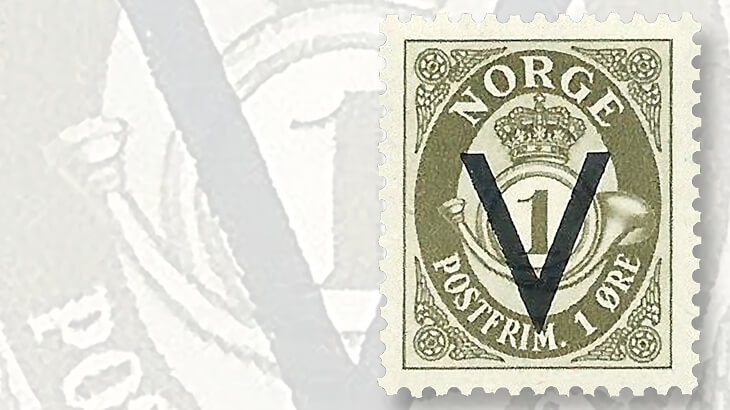 norway-definitive-germany-v-overprint