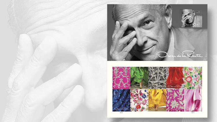 oscar-de-la-renta-pane-of-eleven-stamps