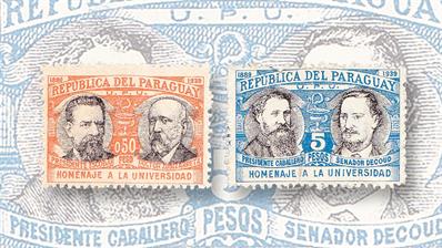 paraguay-50th-anniversary-national-university-stamps-1939