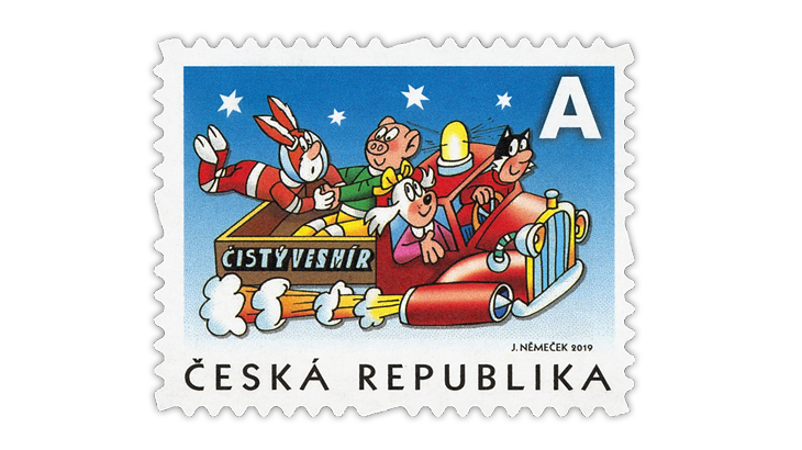 pig-stamp-czech-republic