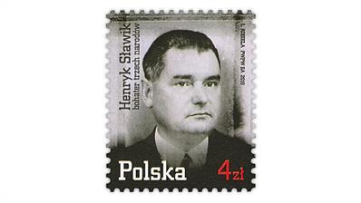 poland-2019-henryk-slawik-stamp