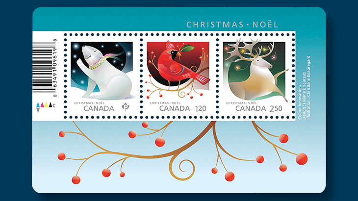 pva-gum-christmas-animals-stamps