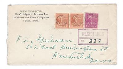 registered-cover-1942-oxford-kansas-fairfield-iowa-tyler-coil-stamp-madison-sheet-stamp