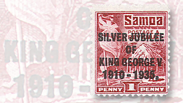 samoa-silver-jubilee-hut-and-flag-stamp