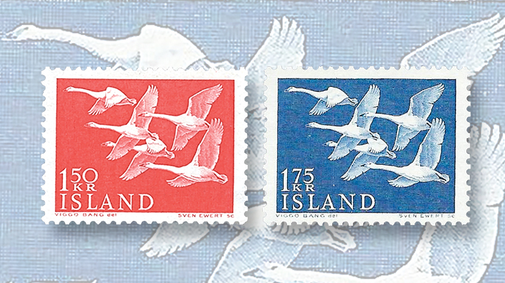 scandinavia-iceland-1956-swans-stamp-nordic-region