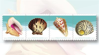 seashells-postcard-stamps-pane-coil