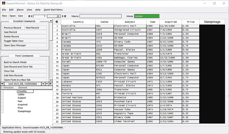 sesame-database-manager-computers-stamps