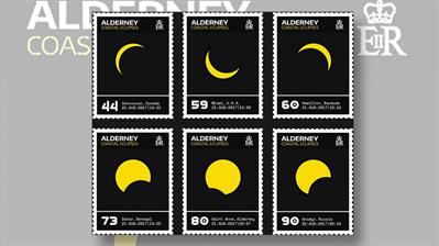 six-stamps-alderney-total-solar-eclipse