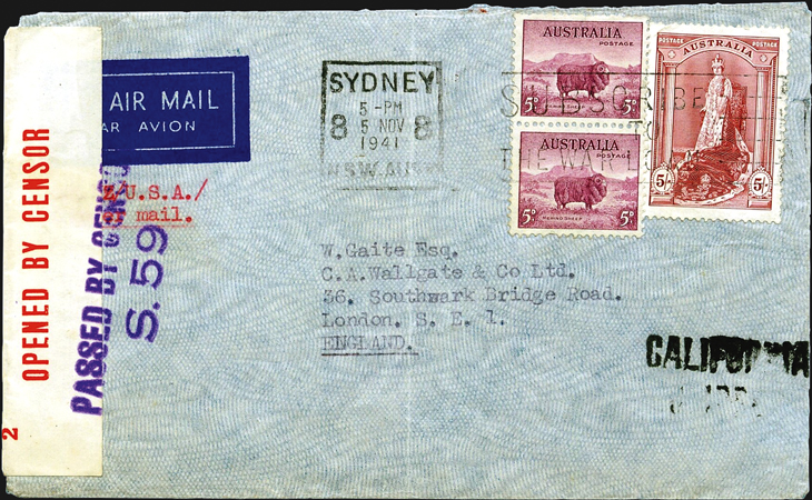 spotlight-airmail-pearl-harbor-australia-london-england-1941