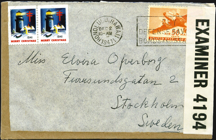 spotlight-airmail-pearl-harbor-hawaii-sweden-1941