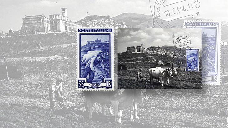 spotlight-on-philately-italy-at-work-series-55-lira-plow-stamp-maximum-card