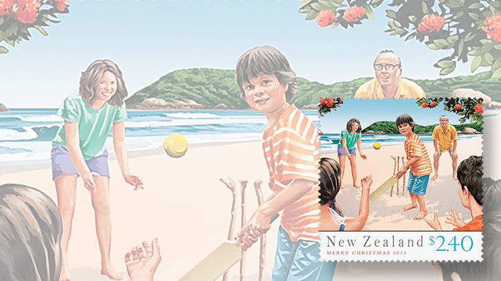 stamp-collecting-basics-christmas-2013-new-zealand-beach-cricket