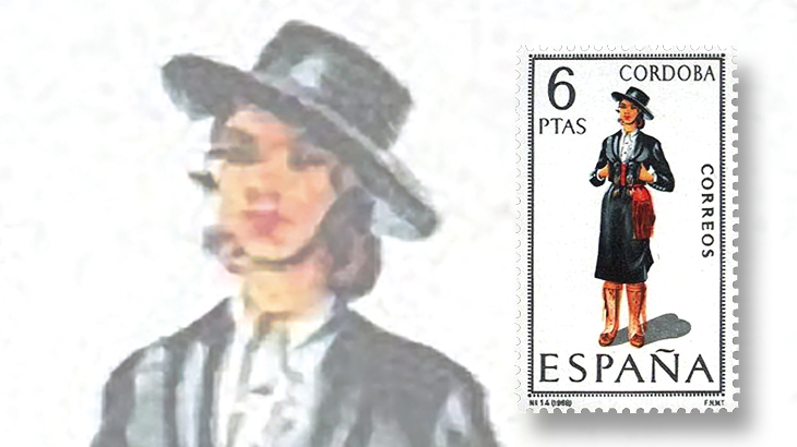 stamp-collecting-basics-spain-1968-costumes-cordoba-province