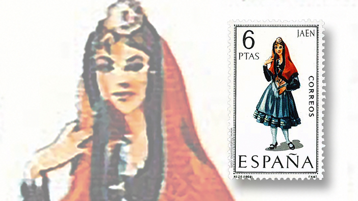 stamp-collecting-basics-spain-1969-costumes-jaen-province