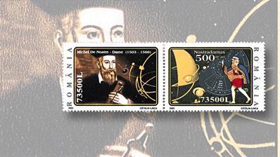 stamp-market-tips-romania-2003-nostradamus-pair