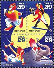 stamp-printing-united-states-circus-stamps-1993