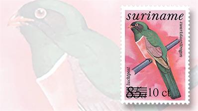 surinam-set-three-overprinted-bird-airmail-stamps