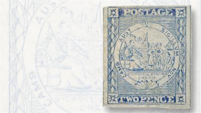 sydney-views-two-penny-stamp-from-plate-five