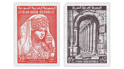 syria-1961-63-historical-cultural-treasures-airmail-stamps