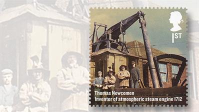 thomas-newcomen-steam-engine-stamp