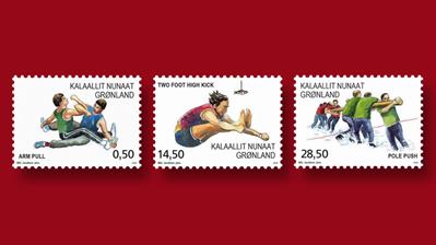 three-sports-greenland-stamps