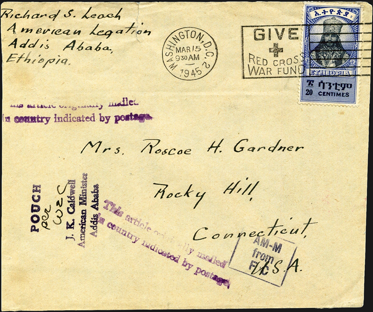 transatlantic-diplomatic-pouch-cover-ethiopia-washington-connecticut-1945