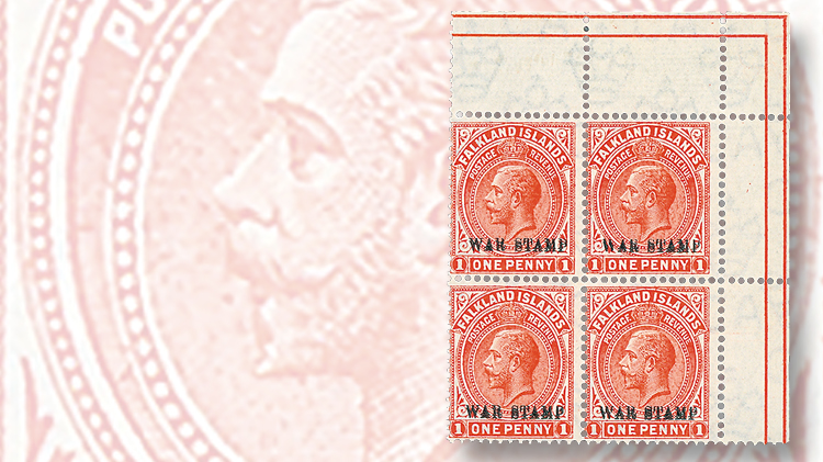 unique-war-tax-double-overprinted-sheet-of-1-penny-king-george-v-stamps