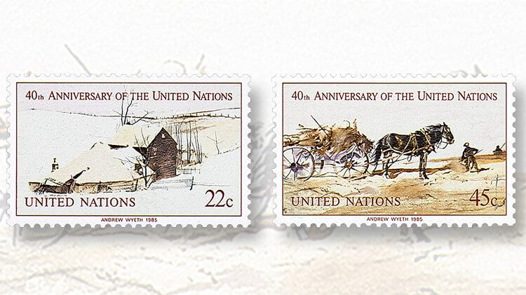 united-nations-1985-andrew-wyeth-stamps