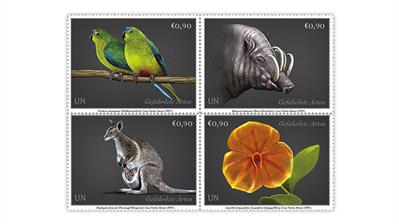 united-nations-2021-endangered-species-stamps-vienna-austria