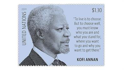 United Nations $1.30 Kofi Annan stamp