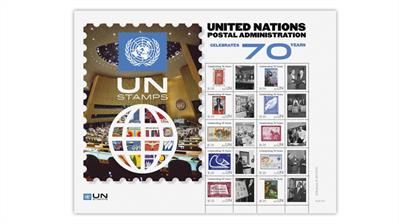 united-nations-postal-administration-70th-anniversary-stamps