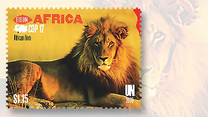 united-nations-world-wildlife-conference-lion-stamp