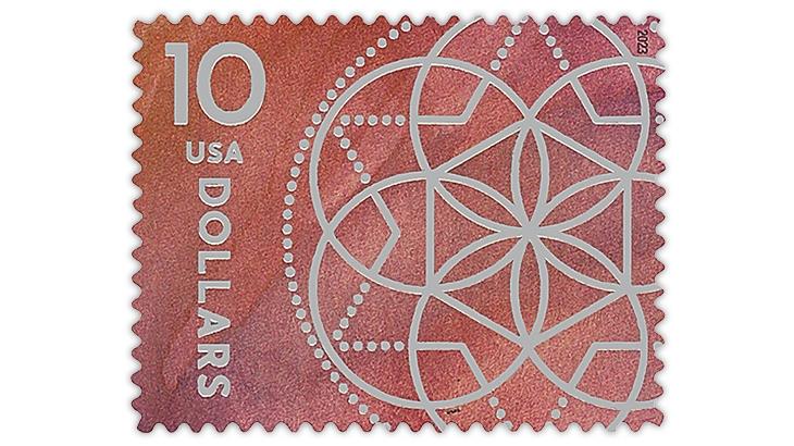 united-states-10-dollar-floral-geometry-stamp-2023-linns-stamp-poll