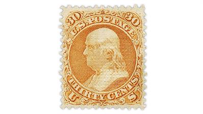 united-states-1868-benjamin-franklin-stamp-f-grill