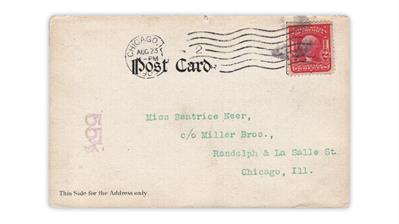 united-states-1905-chicago-postcard-fractional-postal-route-number