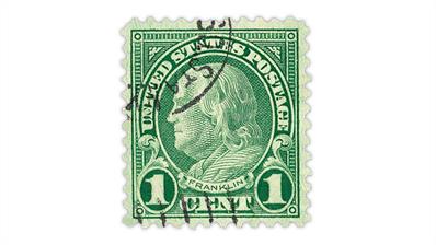 united-states-1923-benjamin-franklin-coil-waste-sheet-stamp-scott-594