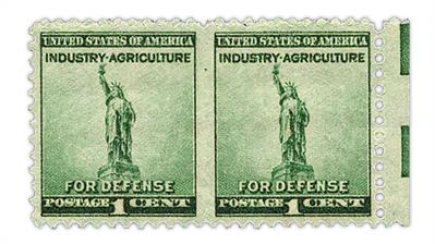 united-states-1940-national-defense-imperf-between-pair