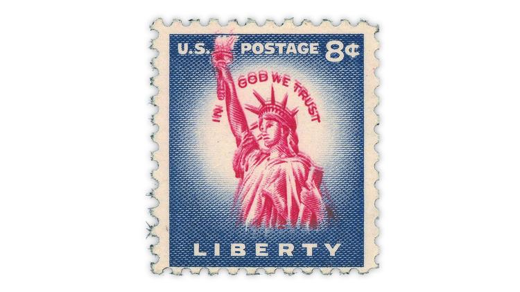 united-states-1954-statue-liberty-rotary-press-stamp-double-impression-error