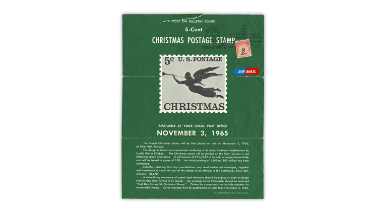 united-states-1965-christmas-stamp-new-issue-announcement